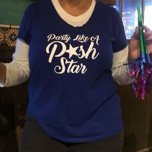 PARTY Like A Posh Star Blue V Neck XL